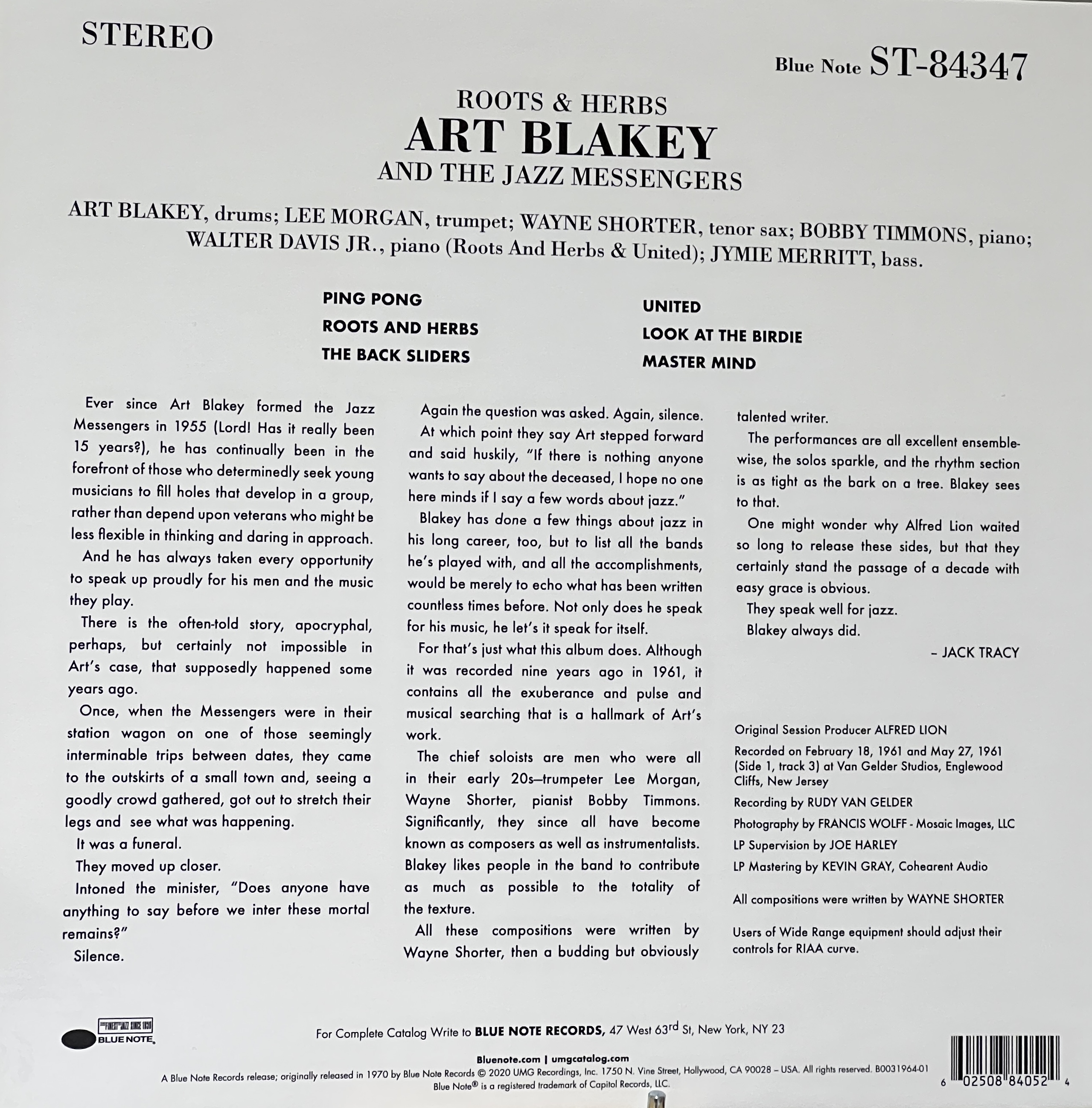 Art Blakey and The Jazz Messengers Roots & Herbs